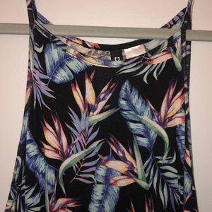 Multi colored floral(leaf) print dress